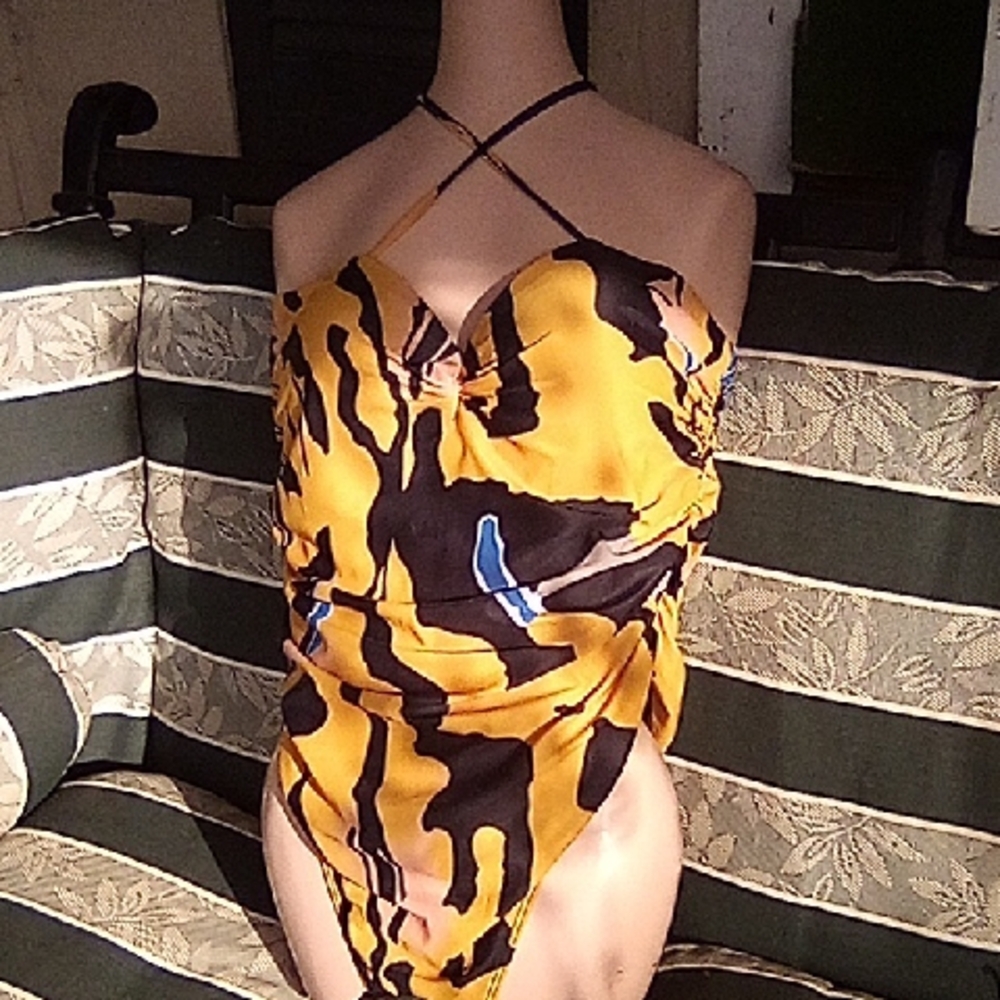 Matte Collection One Piece Bathing Suit Swim Suit. Size Large.